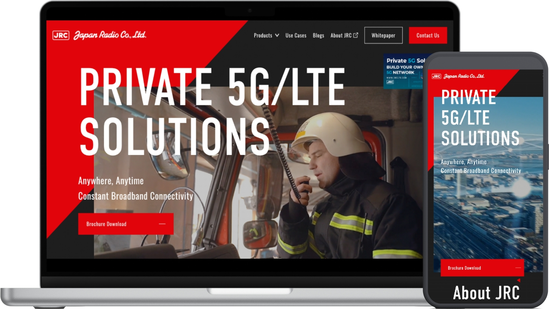 日本無線様 グローバルサイト（プライベートLTE/5G製品）