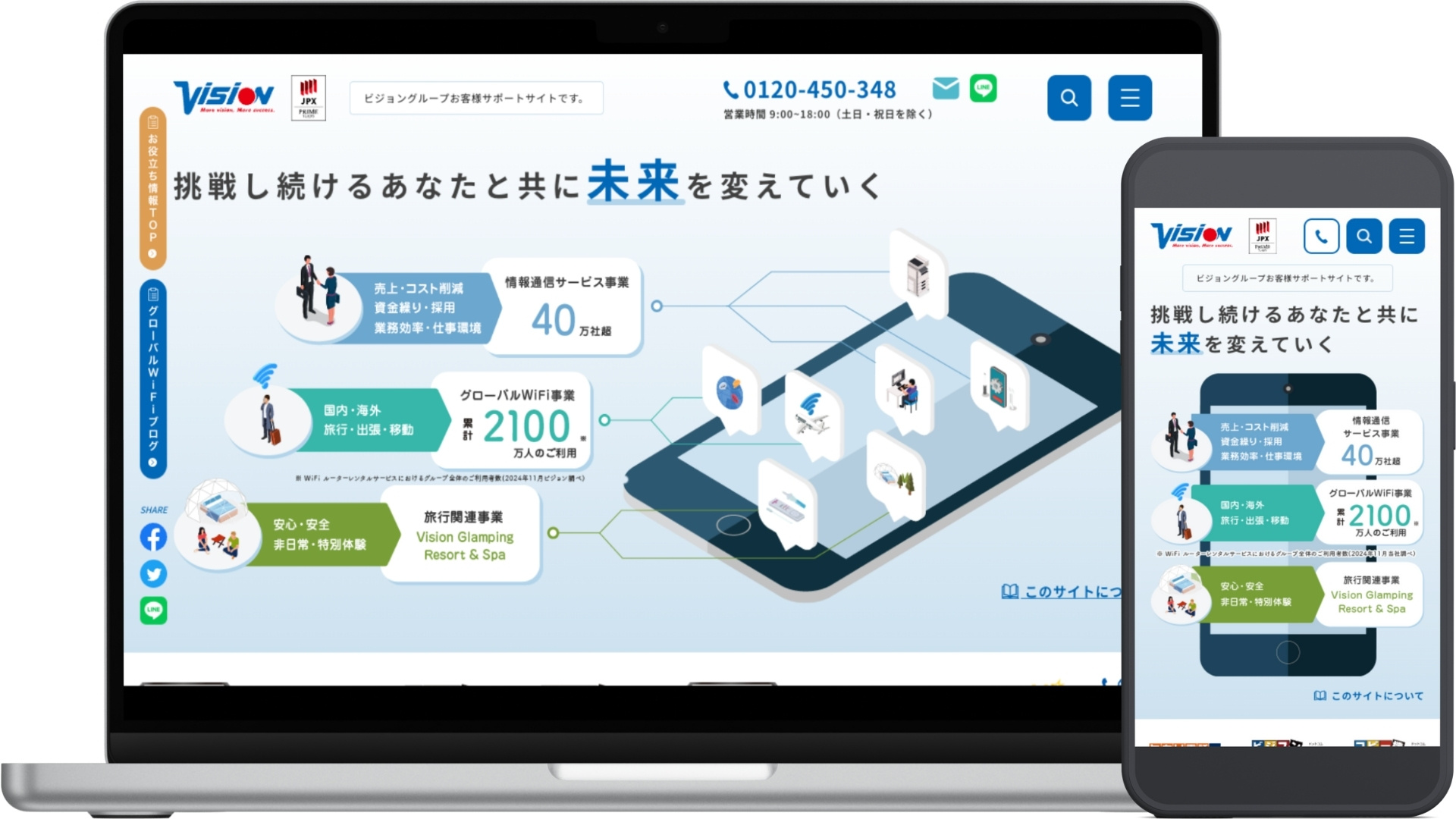 ビジョン様 サポートサイト